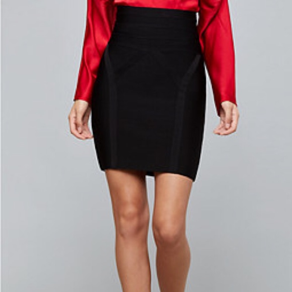 Bebe black bandage skirt